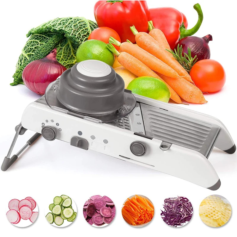 Mandoline Slicer - Pemotong Mandolin Baja Tahan Karat, Parutan
