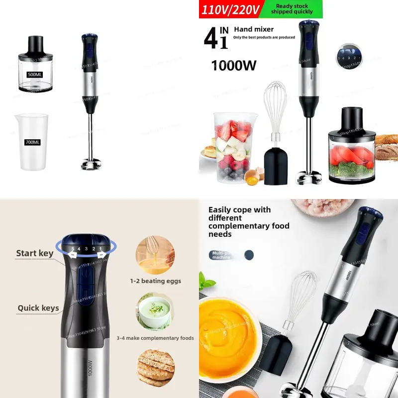 Immersion Blender Stick - Blender Imersi Genggam 110V 1000W, Mixer