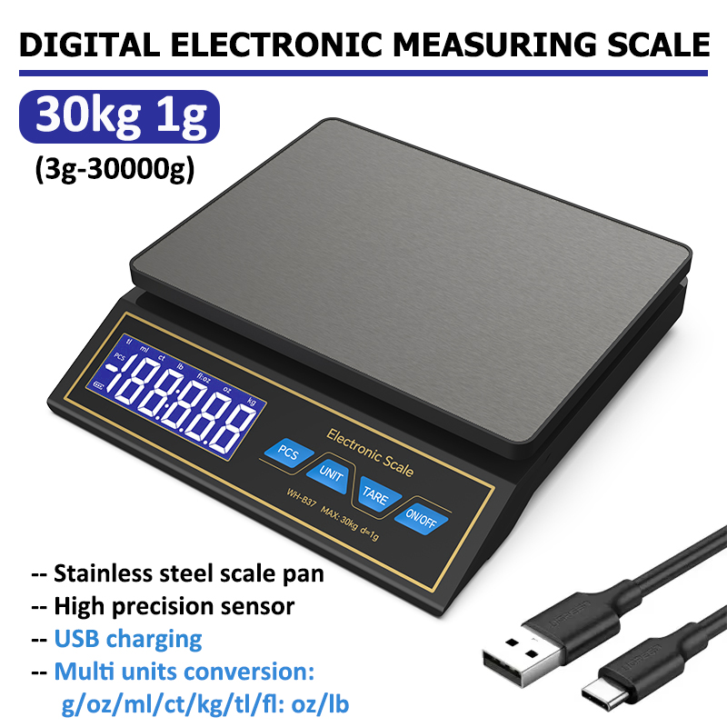 Kitchen Gadgets Electronic - Timbangan Dapur Digital LCD 30Kg/1G Panel