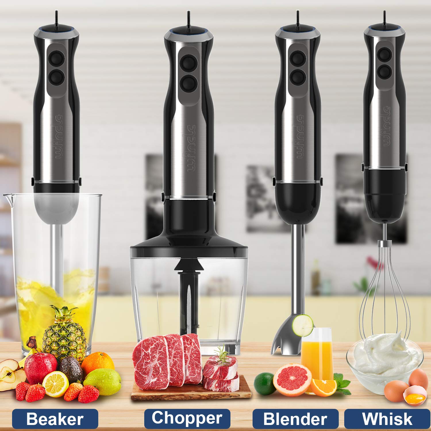 Wancle Blender tangan celup 10 - Immersion Blender Stick ulasan dan harga