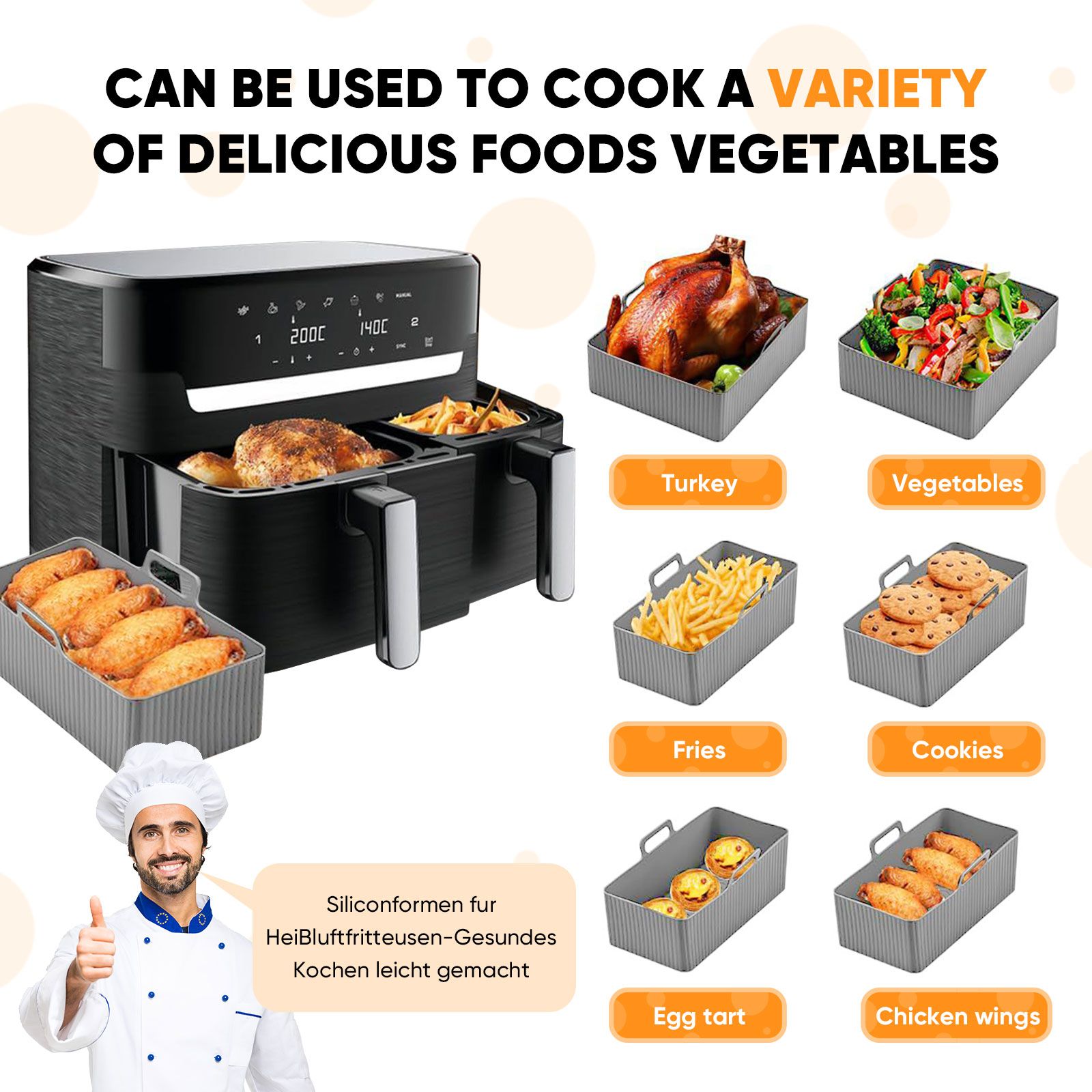 2 buah Set alas penggorengan u - Kitchen Gadgets Air Fryer ulasan dan harga